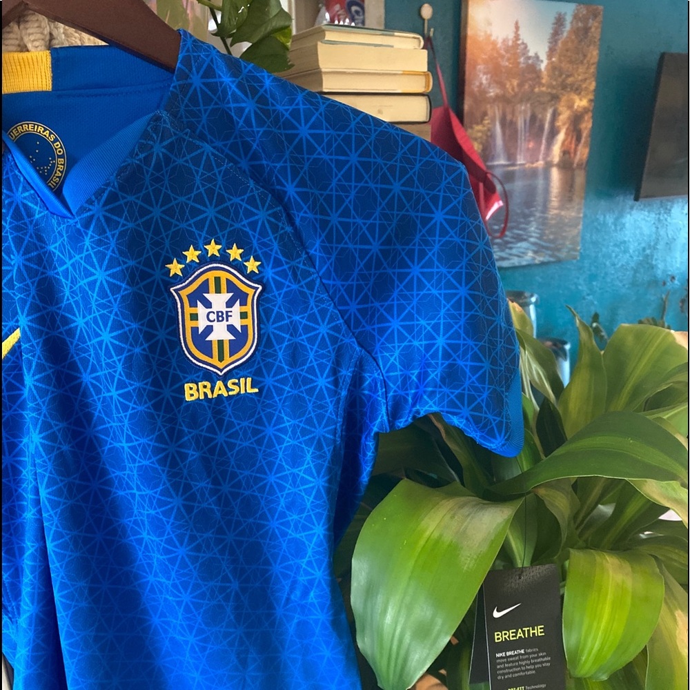 Nike • Blue CBF Brazil Soccer Jersey NWT